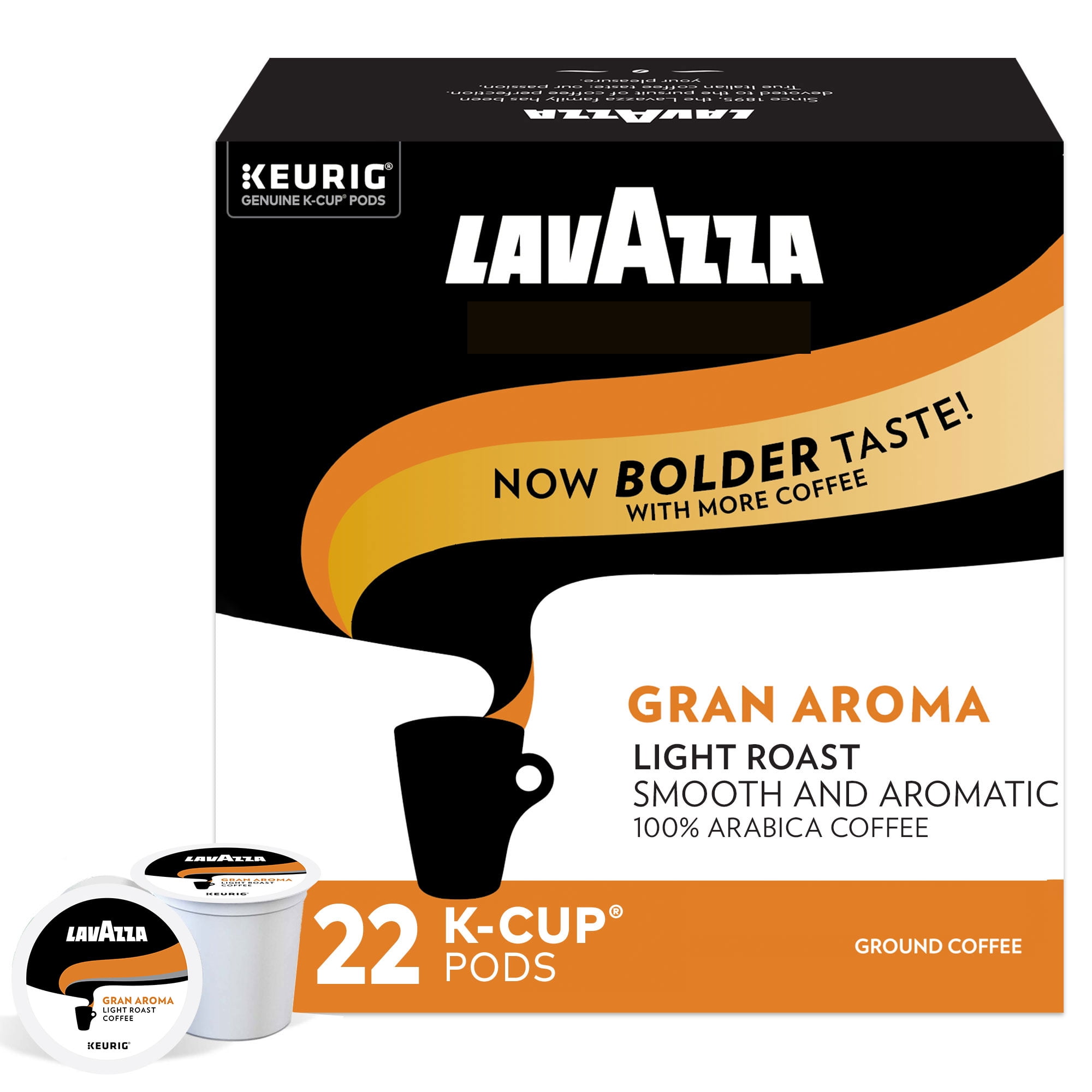 Lavazza Gran Aroma Single-Serve Coffee K-Cups for Keurig Brewer, Light Roast, 22 Count Box