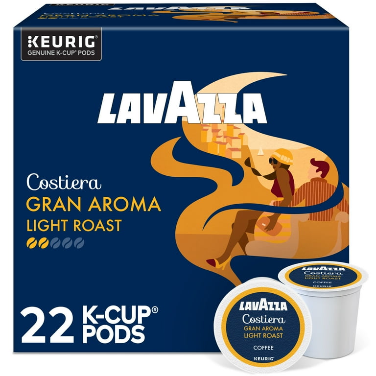 Lavazza, Costiera Gran Aroma Light Roast K-Cup Coffee Pods, 22