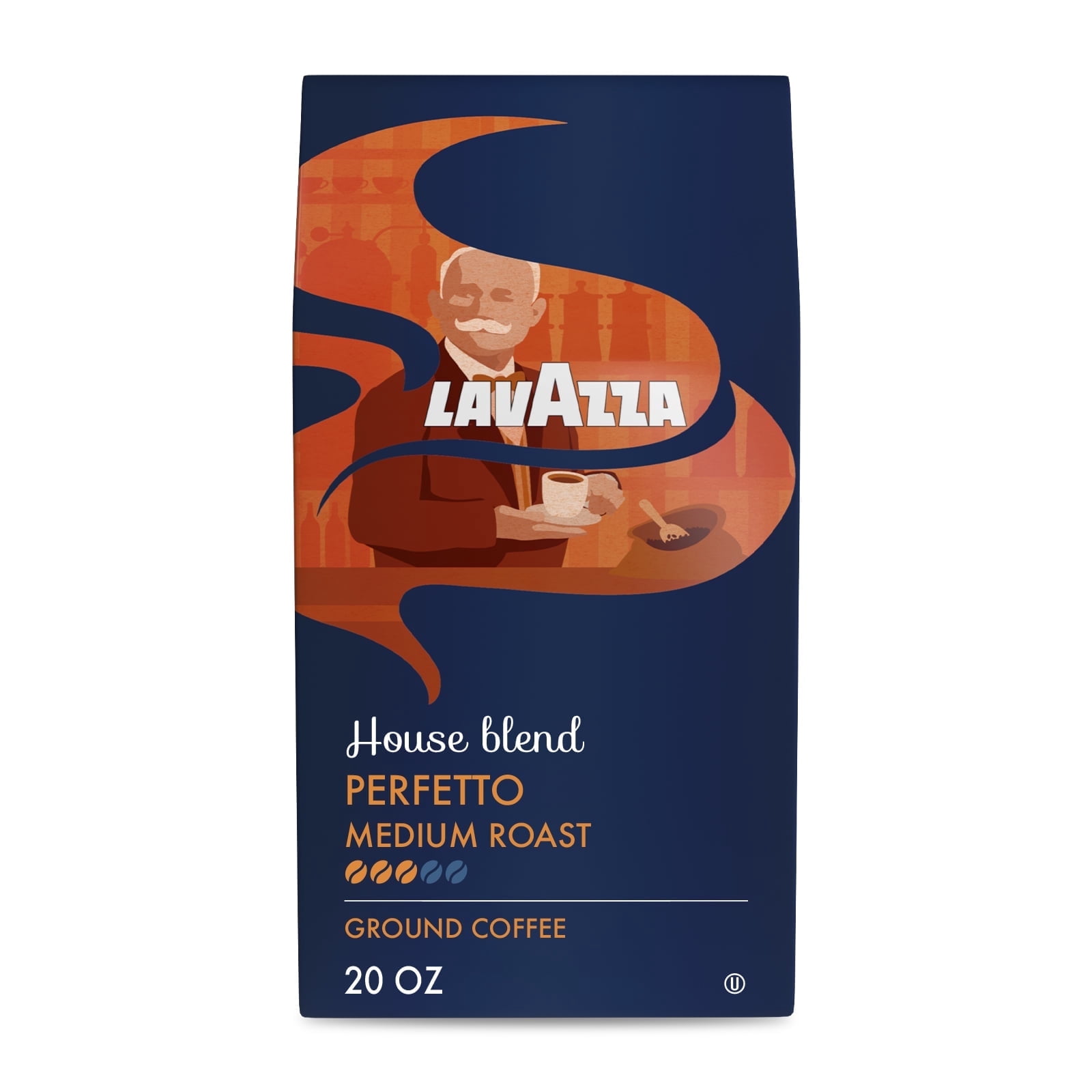 Lavazza House Blend Perfetto Ground Coffee, Medium Roast, 100% Arabica, 20 oz Bag