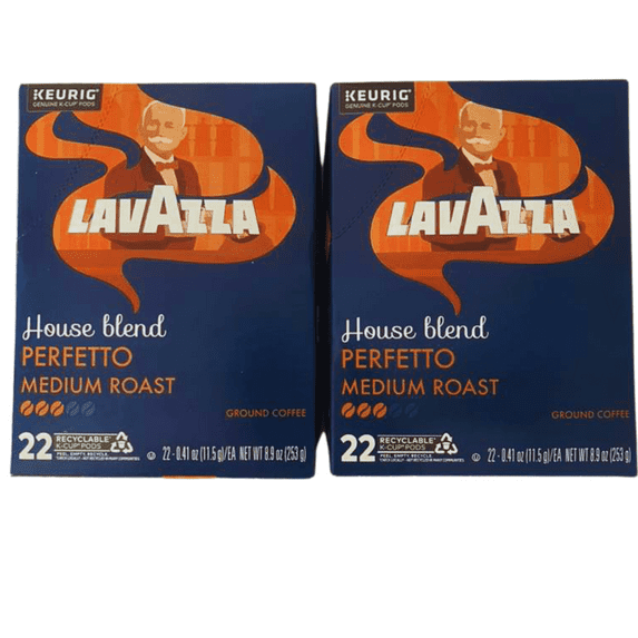 Lavazza House Blend Perfetto Medium Roast K-Cup Coffee Pods, 22 Ct, 2 Pack