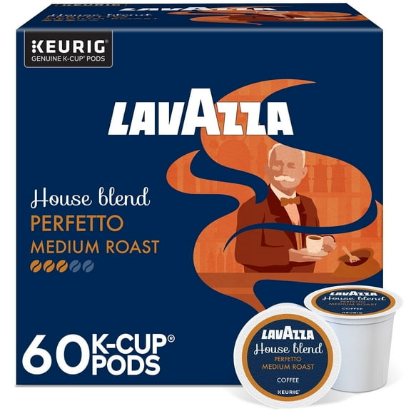 Lavazza House Blend Perfetto Keurig K-Cup® Pods, Medium Roast, 100% Arabica (60 Pods)