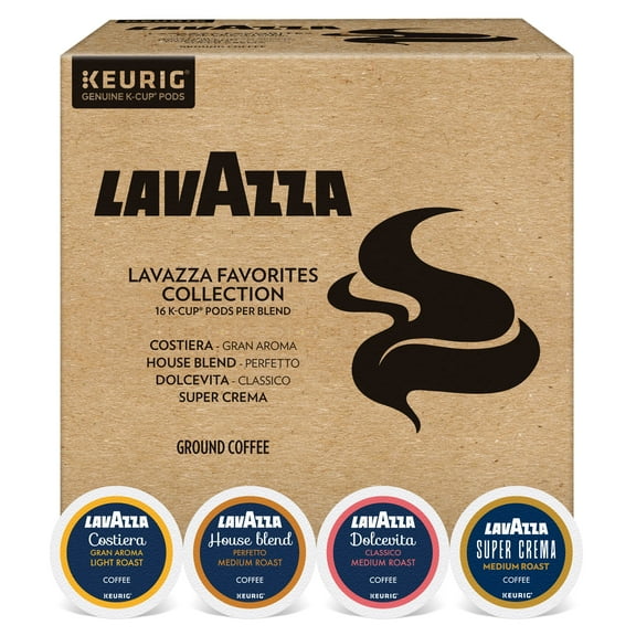 Lavazza Keurig® K-Cup® Favorites Collection, Contains Light and Medium Roast (64 Pods)