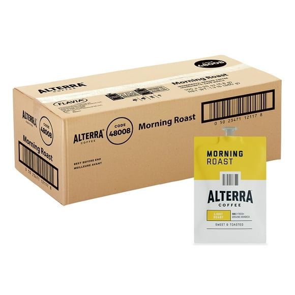 Lavazza, LAV48008, Alterra Morning Roast Coffee, 100 / Carton Flavia Freshpacks