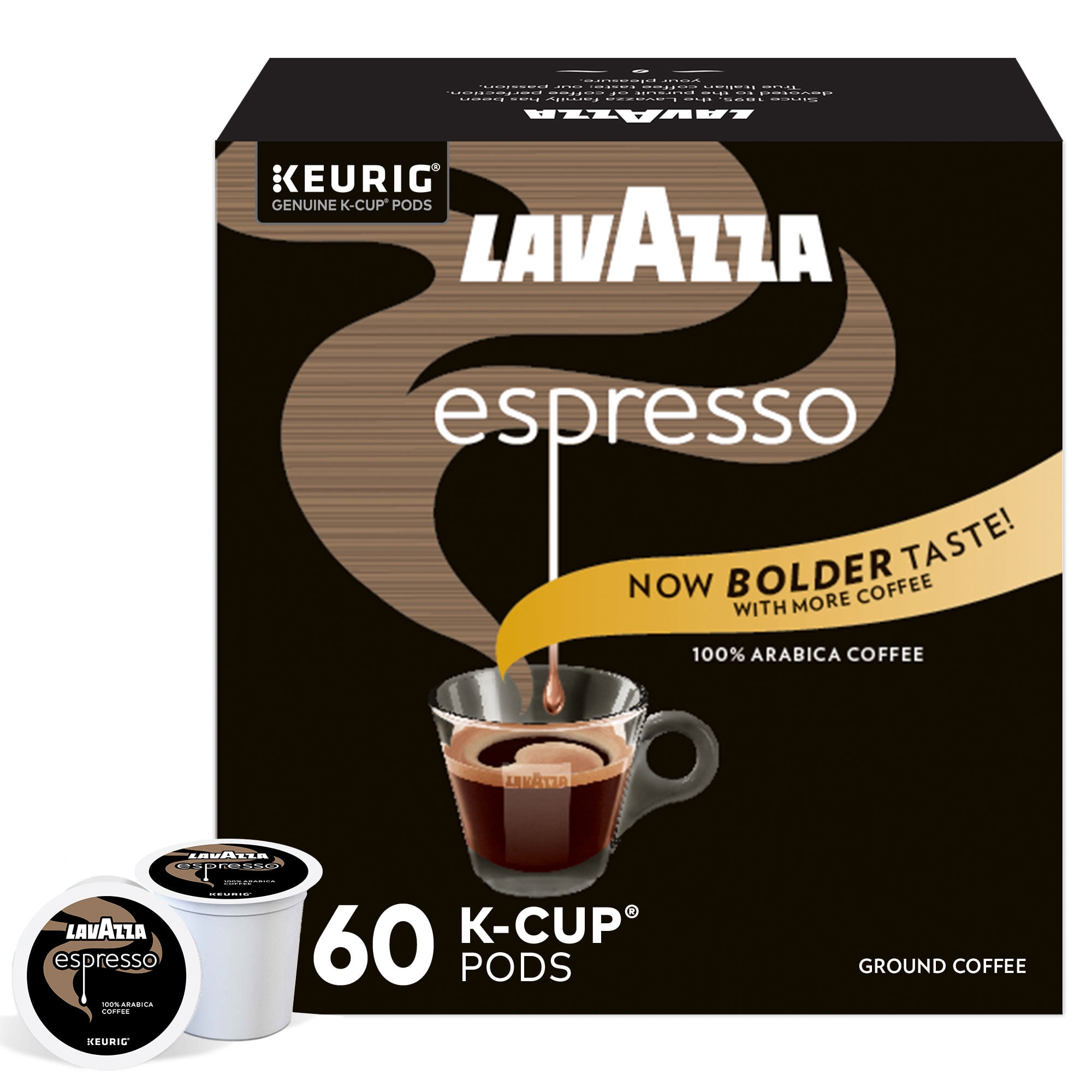 Lavazza Lavazza Espresso SingleServe Coffee KCups for Keurig Brewer, Medium Roast, 60Count