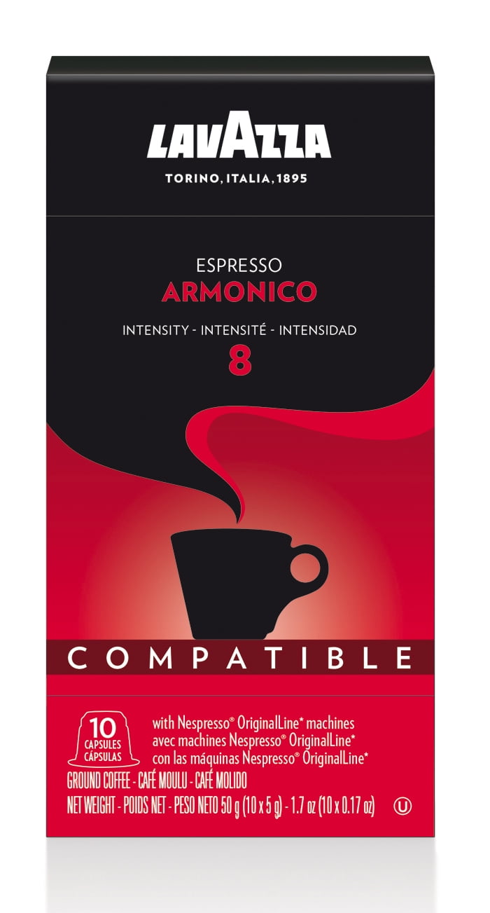 Lavazza Armonico Nespresso Coffee Capsules, 10 Count