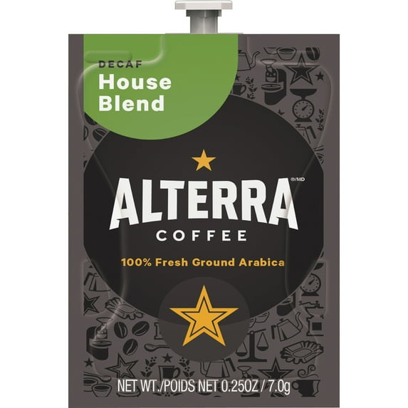 Lavazza Portion Pack Alterra Decaf House Blend Coffee - Compatible With Flavia Creation 150, Flavia Creation 200, Flavia Creation 500 - Light - 100 / Each
