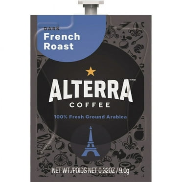 Lavazza Portion Pack Alterra French Roast Coffee - Compatible with Flavia Creation 150, Flavia Creation 200, Flavia Creation 500 - Dark - 100 / Carton | Bundle of 5 Cartons