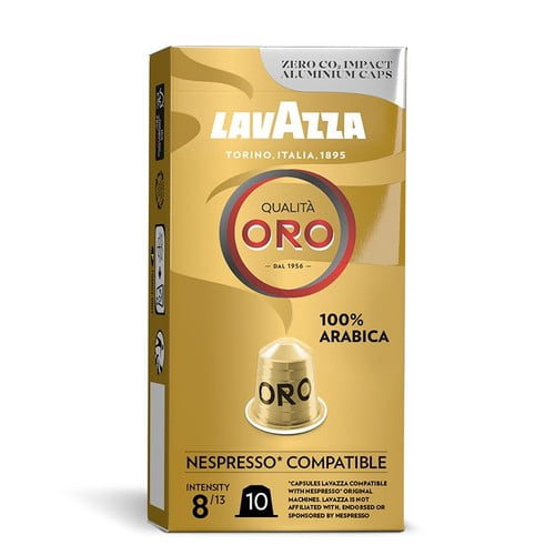Lavazza Qualita Oro Aluminium Nespresso Compatible Capsules, 10 pods per pack, British Import (Pack of 3)