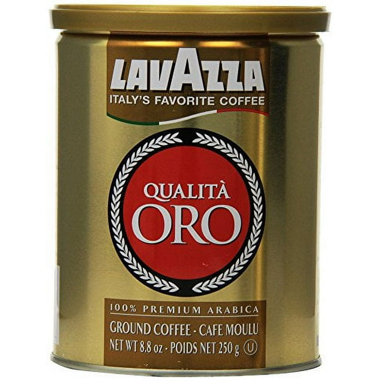 Lavazza Qualita Oro Ground Coffee, 8.8-Ounce Cans (Pack of 2) 