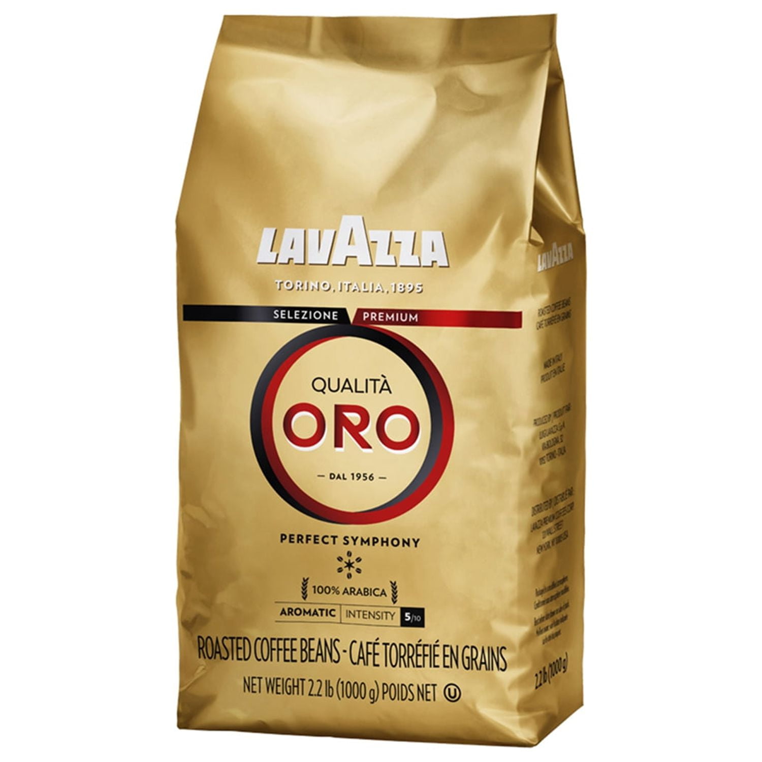 Lavazza Qualita Oro, Whole Bean Coffee, Medium Roast, 35.2 oz Bag