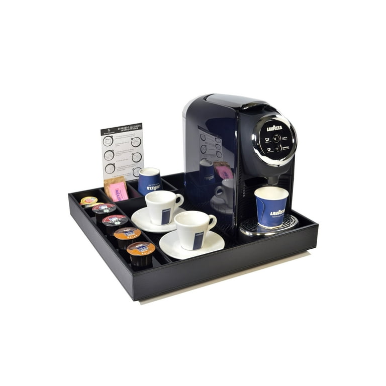 Lavazza Single Serve Classy Mini Espresso Machine LB 300 + Leather Classy  Mini Tray