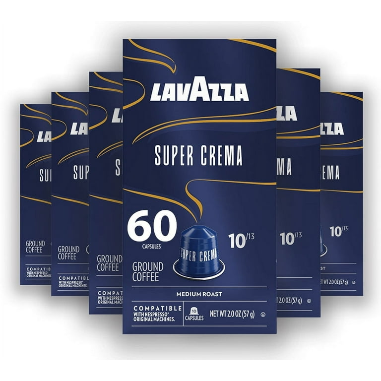 Lavazza Super Crema Aluminum Capsules Compatible with Nespresso