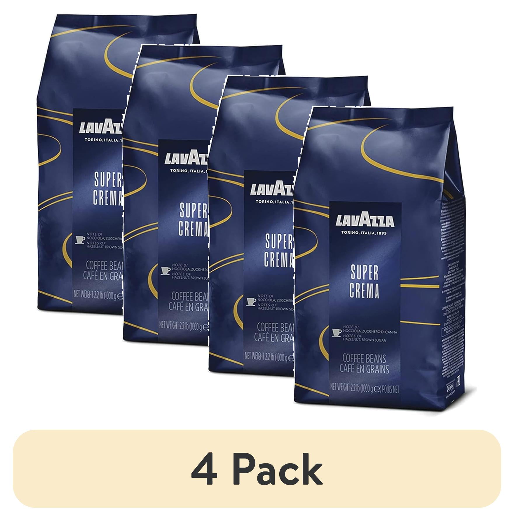 Lavazza Coffee Combo – 4 Cans Espresso Italiano Ground Blend (8 Oz Each) + 1 Bag Super Crema Whole Bean (2.2 Lb), Medium Roast, 100% Arabica
