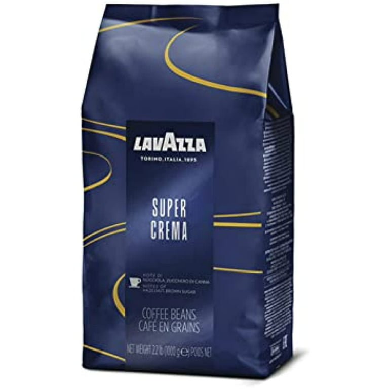 Lavazza Super Crema Coffee WholeBean Notes of Hazelnut Brown Sugar