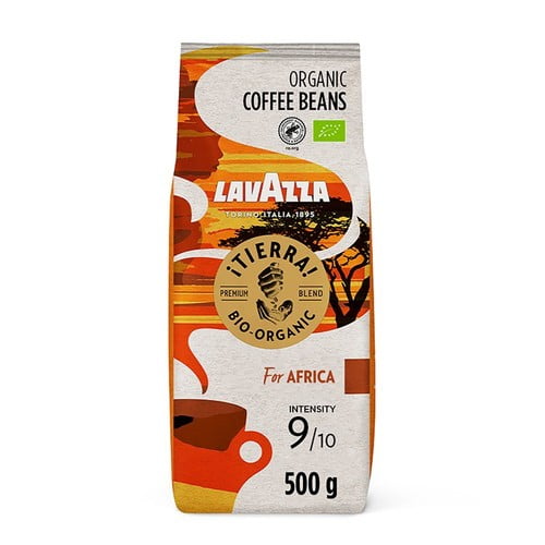 Lavazza Tierra For Africa Organic Coffee Beans 500g, British Import (Pack of 2)