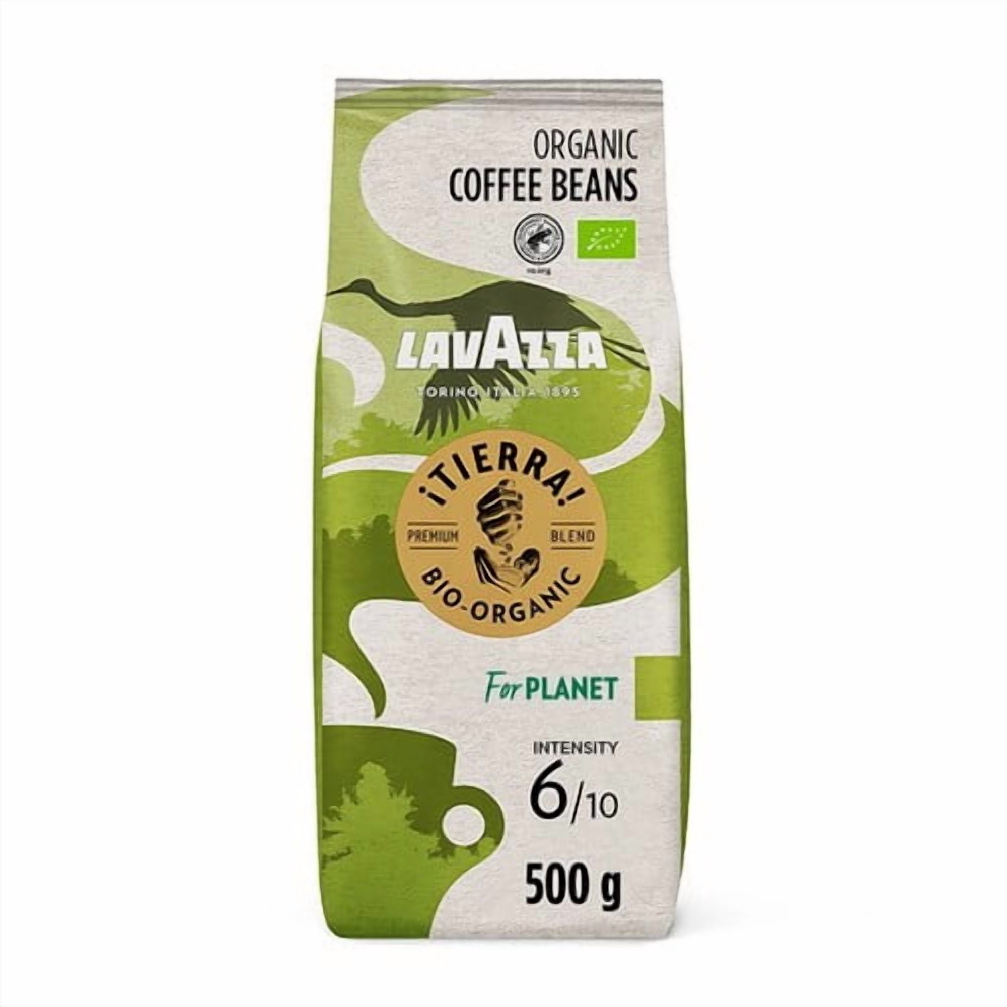 Lavazza Tierra Organic Coffee Beans 500g, British Import (Pack of 2)