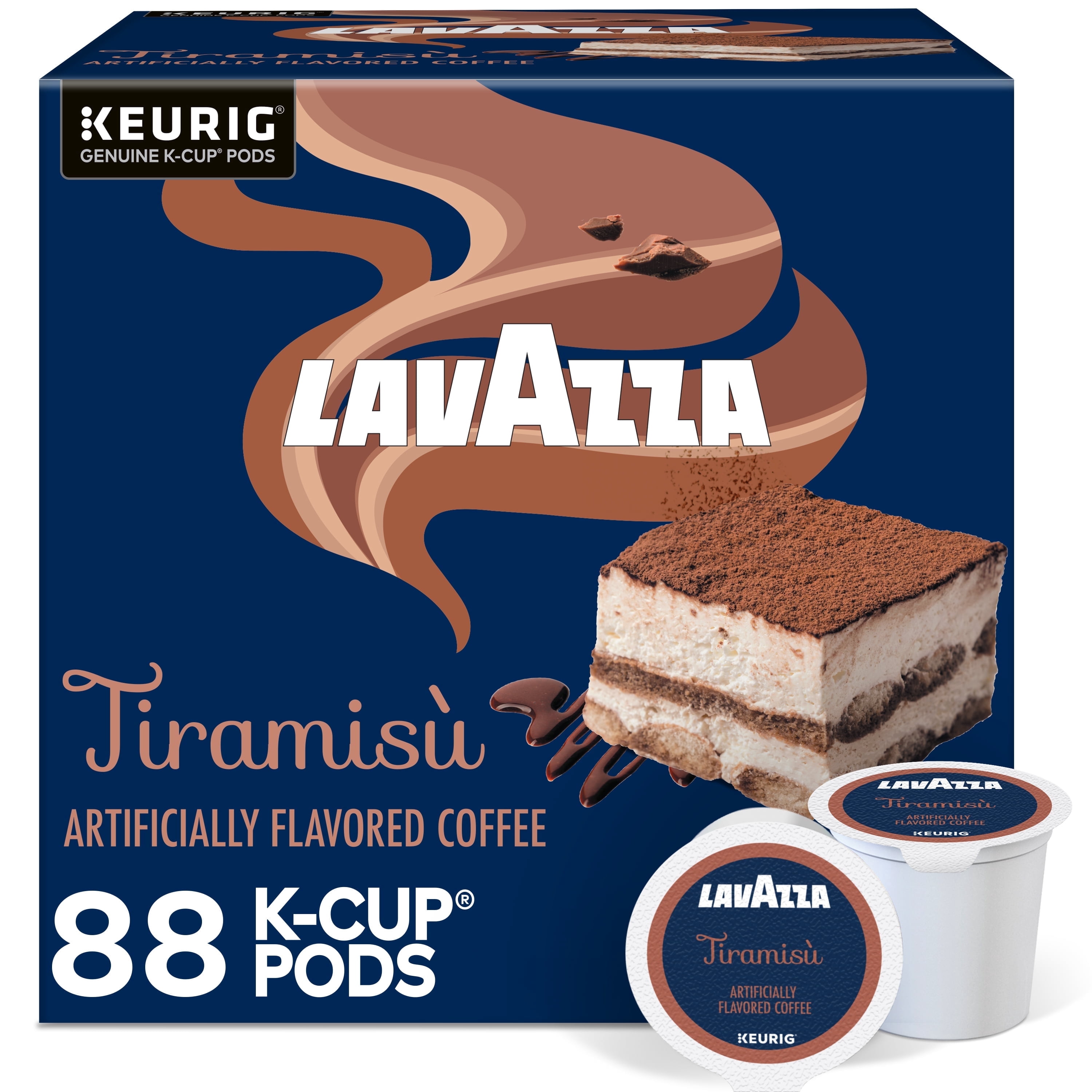 Lavazza Tiramisu Keurig K-Cup® Pods, Light-Medium Roast, 100% Arabica (88 Pods)