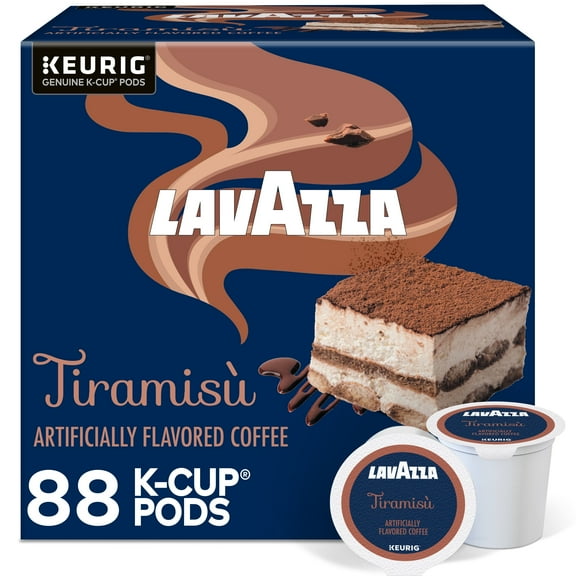 Lavazza Tiramisu Keurig K-Cup Pods, Light-Medium Roast, 100% Arabica (88 Pods)