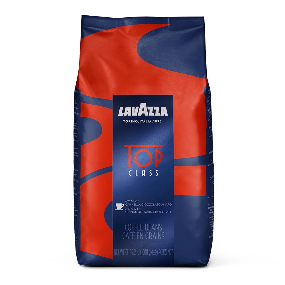 Lavazza Top Class Whole Bean Coffee Blend, Medium Espresso Roast Bag, 2.2 Pound (Pack of 2), Authentic Italian, Blended and roasted in Italy