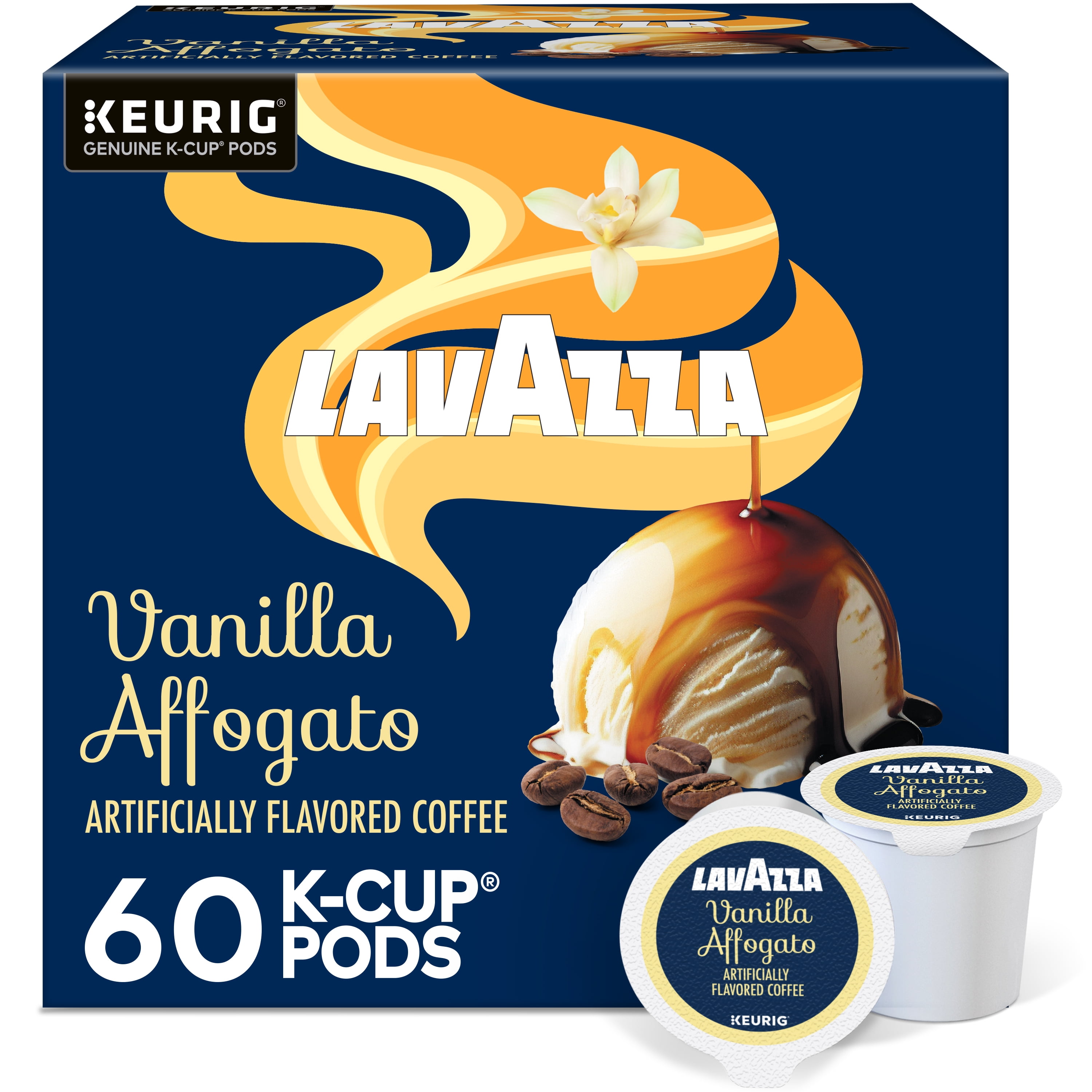 Lavazza Vanilla Affogato Keurig K-Cup Pods, Light-Medium Roast, 100% Arabica (60 Pods)