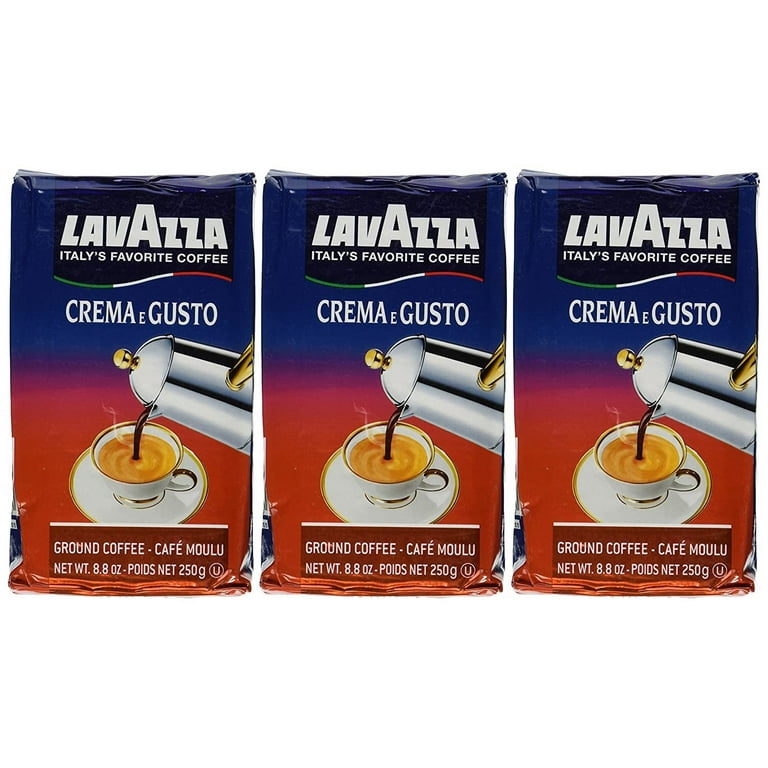 Lavazza medium_roast, Crema e Gusto Ground Coffee, Italian , 8.8-Ounce  Bricks (Pack of 3) CremaEGusto 8.8 Ounce (Pack of 3)