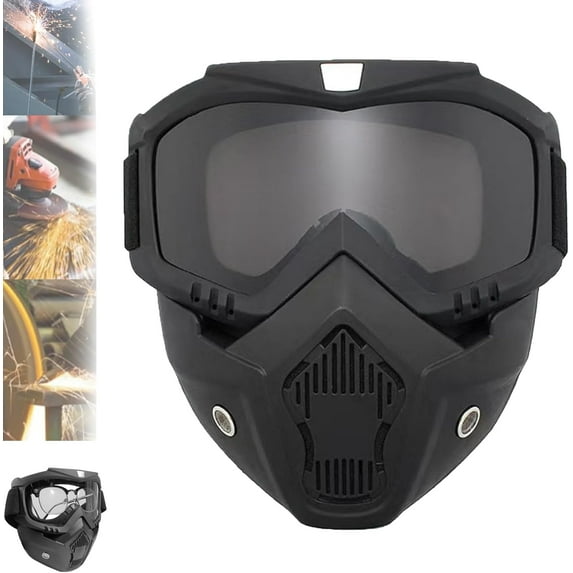 Laveberry Welding Mask, Detachable Anti-Glare Anti-Ultraviolet Antifog Auto Darkening Large Viewing Special Mask for Welding, Cutting, Grinding and Cycling