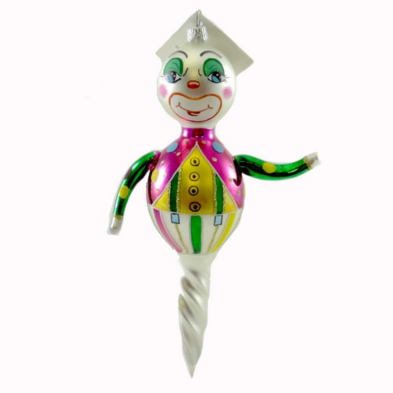 Laved Italian Ornaments CLOWN TWIST Glass Circus CR43