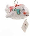 thumbnail image 1 of Laved Italian Ornaments White/Red Plane With Face Glass Glitter Pearlized St8451, 1 of 2