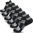 thumbnail image 1 of Lavencious Cushioned Low Cut Sport Ankle Athletic Socks for Men, 6 Pairs, Fit Men Shoe Size 7-12(Black), 1 of 3
