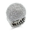 thumbnail image 1 of Lavencious Snowball Rhinestone Cocktail Stretch Ring Party Ring for Women Free Sizes, 1 of 3