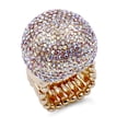 thumbnail image 1 of Lavencious Snowball Rhinestone Cocktail Stretch Ring Party Ring for Women Free Sizes, 1 of 3