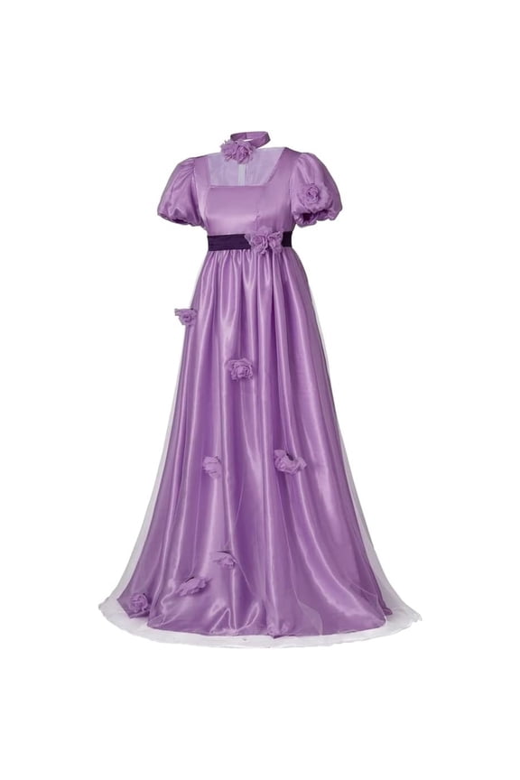 Lavendar Ball Gown Chiffon Purple Dress Regency Dress for Adult Women
