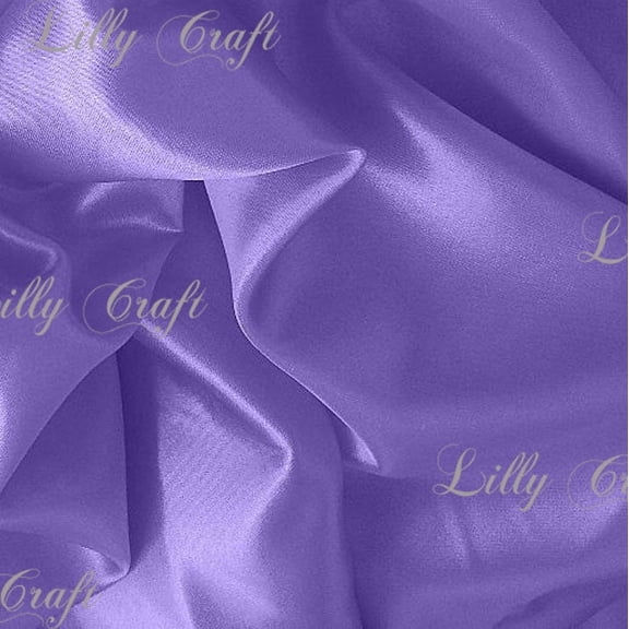Lavendar Charmeuse Satin Fabric 58”/60” Inches Wide - Sold By The Yard
