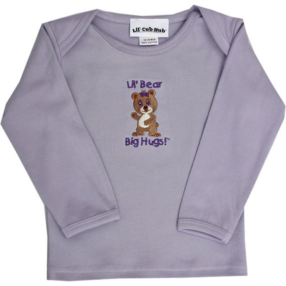 Lavendar Long Sleeve T-Shirt Girl Bear
