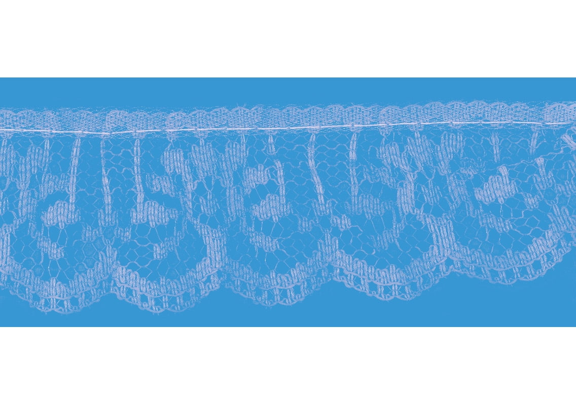 Lavender 1 Inch Ruffled Vertical Lace