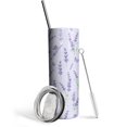 thumbnail image 1 of Lavender 20 Oz Skinny Tumbler with Lid and Straw - Insulated Water Bottle- Birthday Gifts for Mom Sister Friends Women, 1 of 5