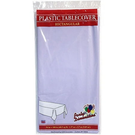 Lavender 54" x 108" Rectangular Plastic Disposable Party Tablelcoth