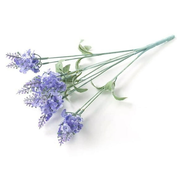 Lavender Artificial Flowers, 12.6-inch Set of 10 Realistic Fake Flowers, Faux French Lavender for Home Decor, Wedding Party Decoration, Purple Flower Arrangement