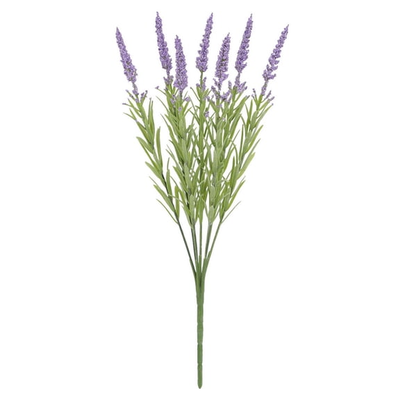 Lavender Artificial Flowers Bouquet Realistic Fade Resistant UV Protected Plastic Plants for Outdoor Indoor Home Decor Wedding Table Centerpiece Garden Patio Porch Decorations