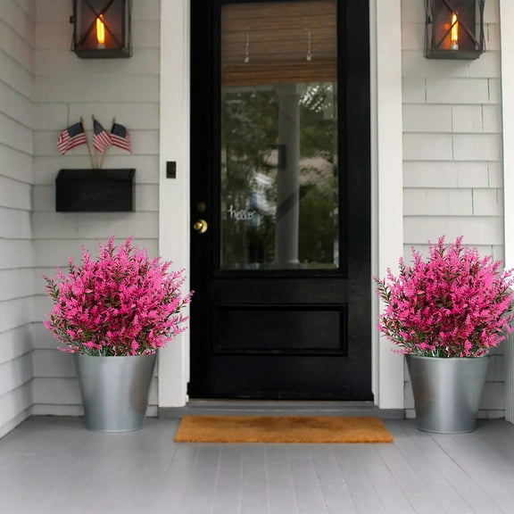 Lavender Artificial Hanging Plants for Indoor Outdoor Decor-Greening Gardens,Porches,Weddings,Farmhouse,Terrace Decoration