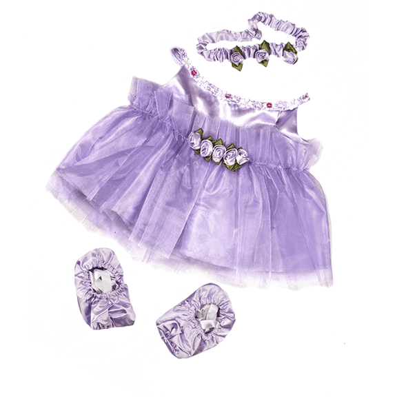Lavender Ballerina Outfit for 14"-18" Stuffed Animals, Plush Doll Ballet Dress Costume