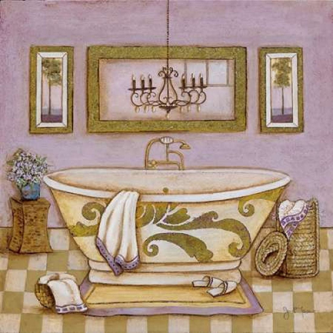 Lavender Bath I Canvas Art - Tava Studios (24 x 24)