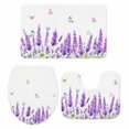 thumbnail image 1 of Lavender Bath Mat 3 Piece Bathroom Rug Set, Purple Spring Floral Botanical Butterfly Non Slip Bath Rug Contour Mat and Toilet Lid Cover, Absorbent Shower Mats Soft Bath Rugs and Mats Sets, 1 of 8