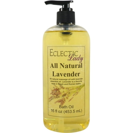 Lavender Bath Oil - Scented Body Oil - Relaxing & Moisturizing Bathing Oil - Fragrance Body Oil For Dry & Rough Sensitive Skin - 16 oz