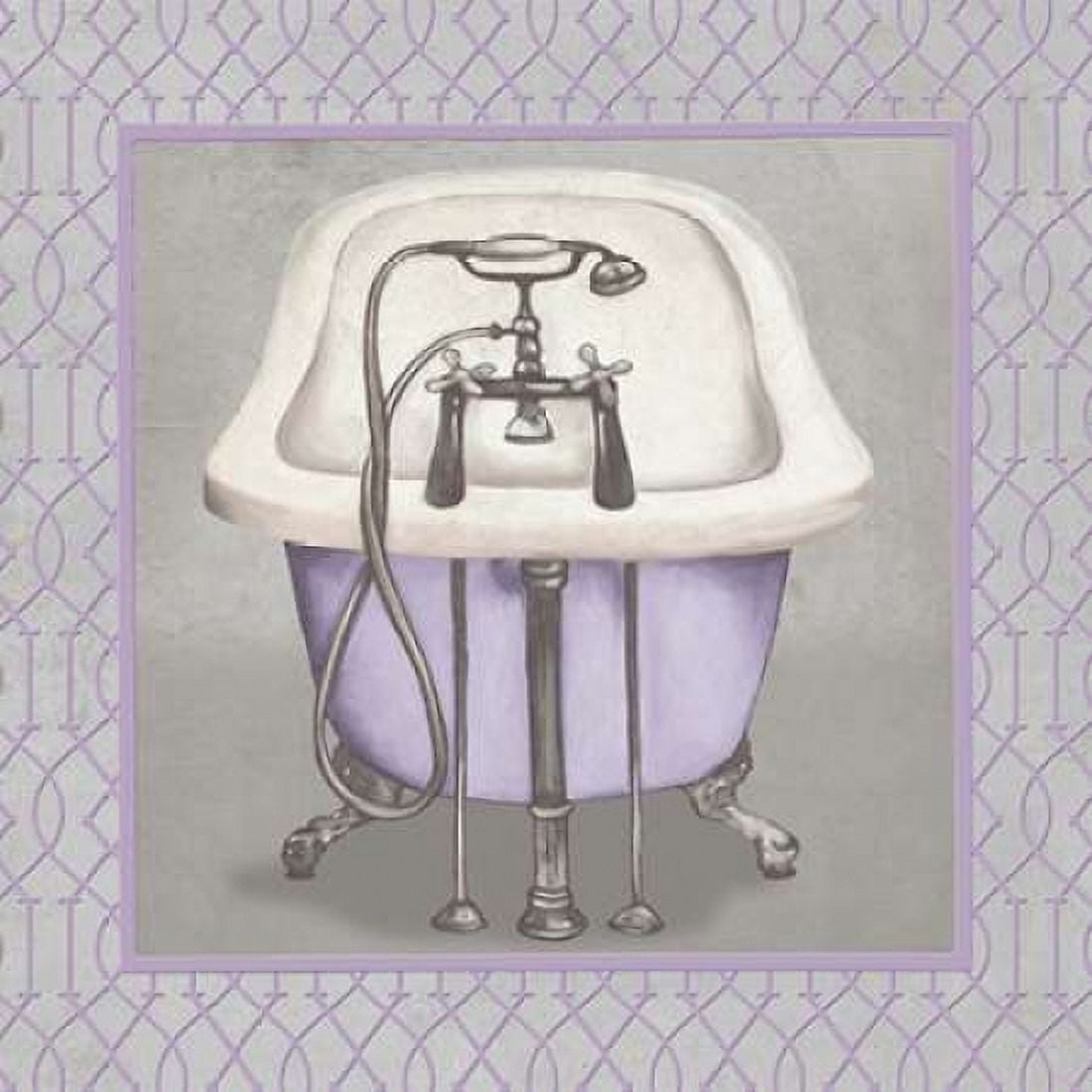 Lavender Bathroom I Canvas Art - Elizabeth Medley (24X24)