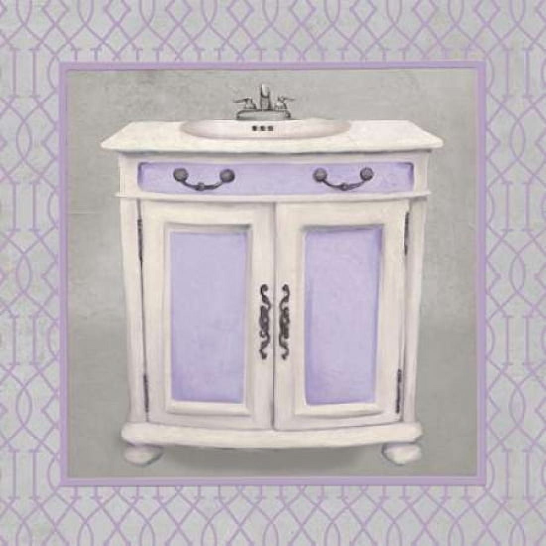 Lavender Bathroom II Canvas Art - Elizabeth Medley (24X24)