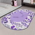 thumbnail image 1 of Lavender Bathroom Rugs-Diatomaceous Earth Bath Mat 20”x32” Floral Diatom Mud Shower Mat Non Slip Resistant Quick Dry Rubber Lavender Bathroom Decor Bathtub Oval Tub Absorbent Bath Mats for Bathroom, 1 of 5