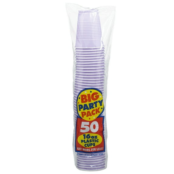 Lavender Big Party 16 oz. Plastic Cups (50 Count)