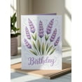 thumbnail image 1 of Lavender Birthday Card – Beautiful Flower Design with "Birthday" Inscription – Blank Inside, Includes Envelope – Perfect for Celebrating Friends and Loved Ones, 1 of 2