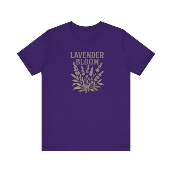 Lavender Bloom Unisex Tee, Floral Graphic Shirt, Spring Fashion